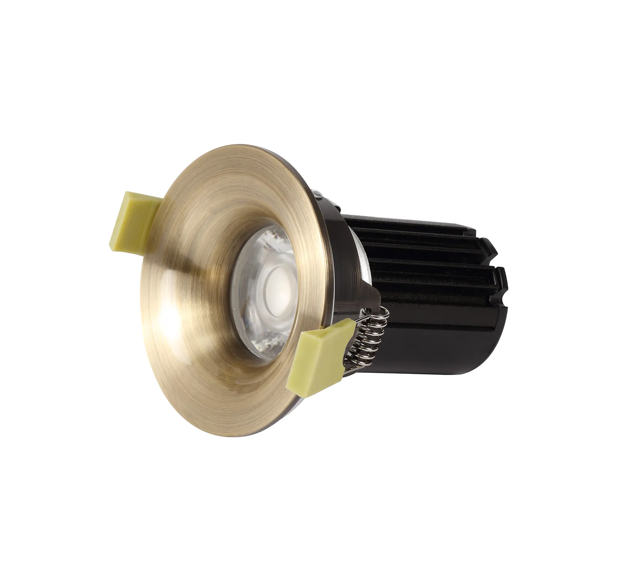 Bruve 10 Tridonic Powered 10W 2700K 710lm 36° CRI>90 LED Engine Antique Brass Fixed Round Recessed Downlight, Inner Glass cover, IP65 DM200792  Dlux Bruve 10 IP65